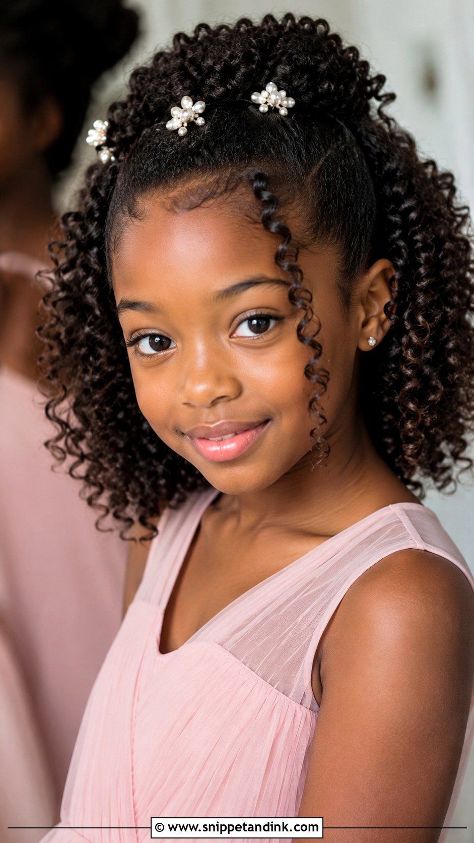 Junior Bridesmaid Natural Curls - Snippet and Ink - 25 Junior Bridesmaid Hair Ideas