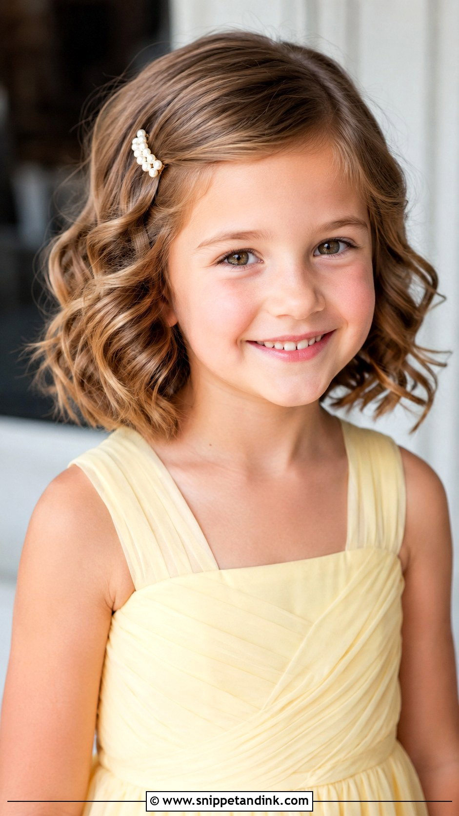Junior Bridesmaid Short Hair Curls Hairstyle - Snippet and Ink - 25 Junior Bridesmaid Hairstyles
