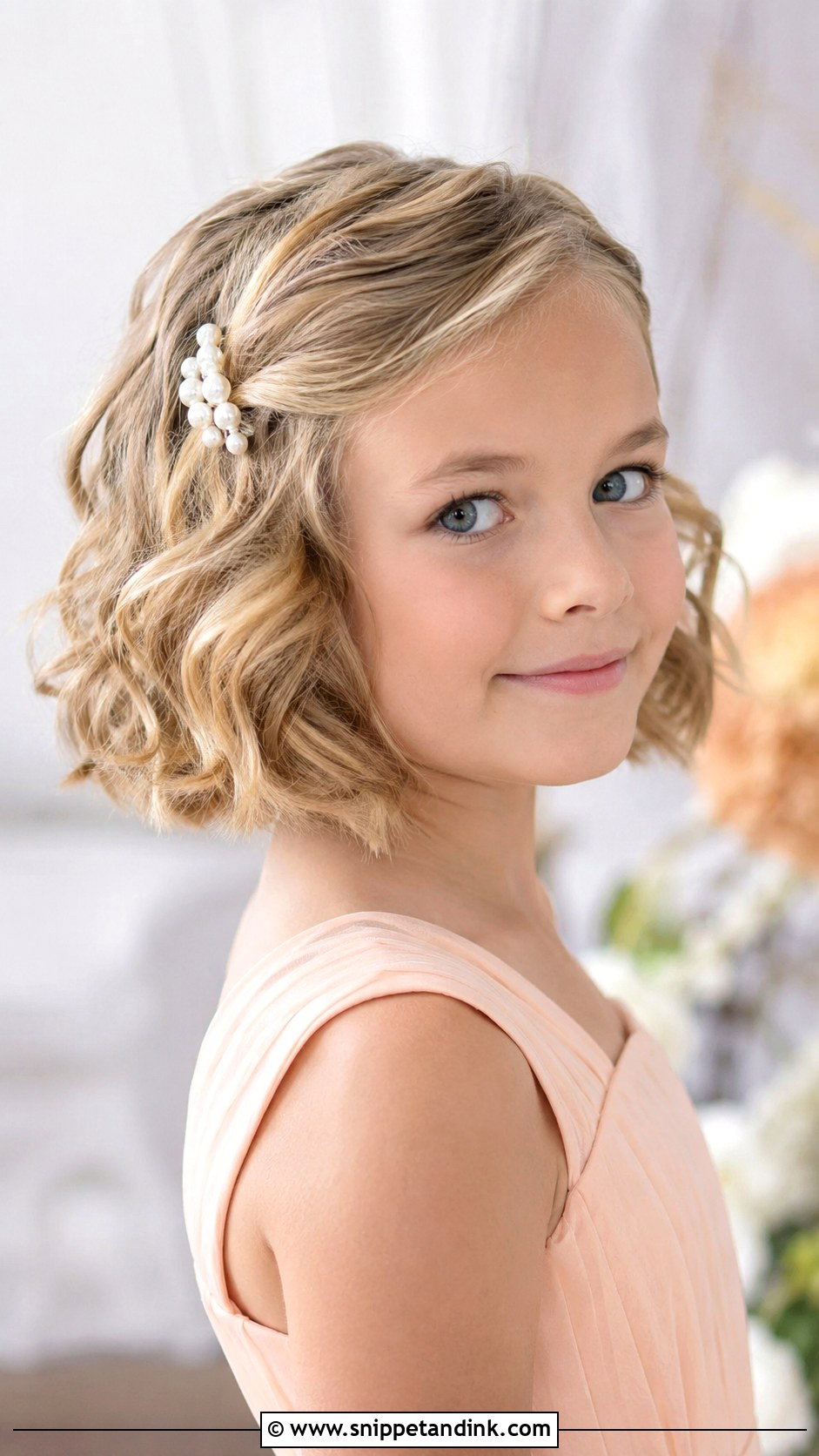 Junior Bridesmaid Short Hair Curls - Snippet and Ink - 25 Junior Bridesmaid Hair Ideas