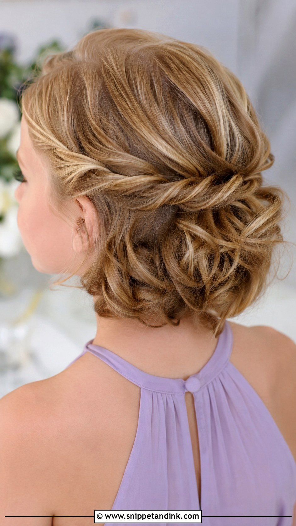 Junior Bridesmaid Short Hair Updo - Snippet and Ink - 20 Junior Bridesmaid Hair Updo Ideas