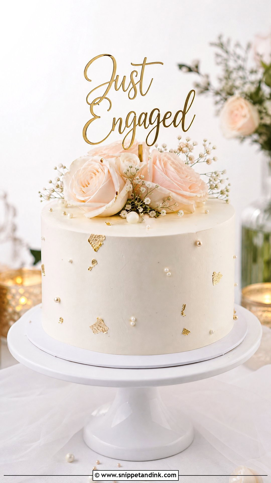 Just Engaged Cake - Snippet and Ink - 25 Engaged Cake Ideas