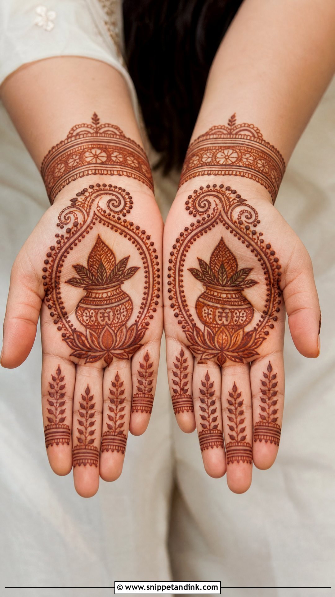 Kalash Mundan Ceremony Mehndi Design - Snippet and Ink - 20 Mundan Ceremony Mehndi Designs