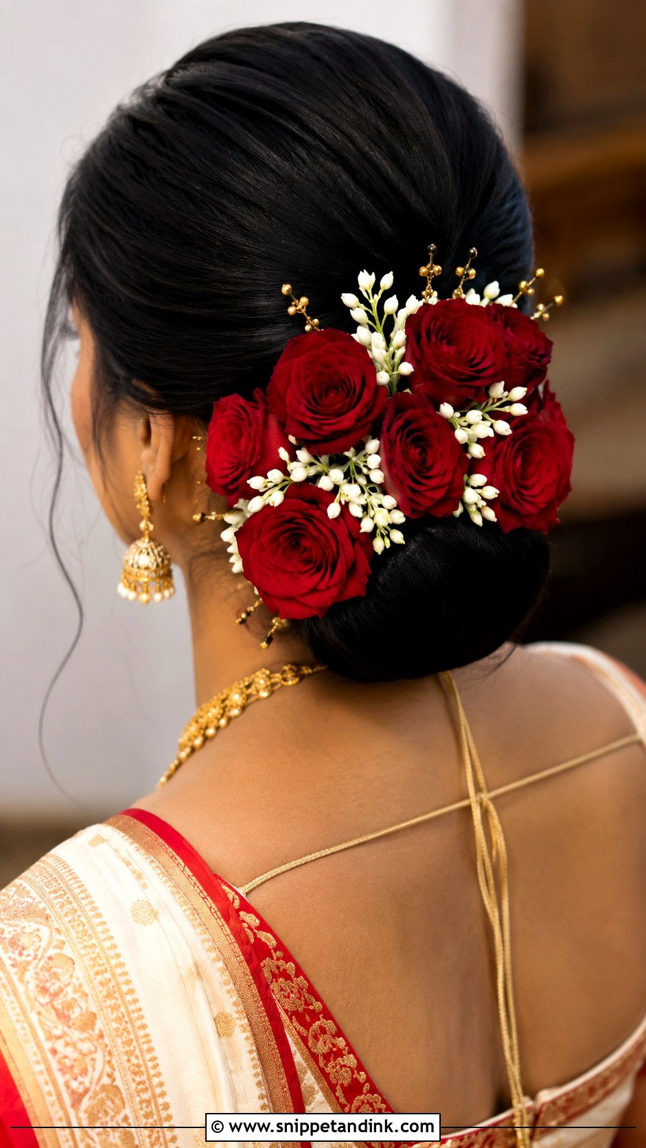 Kanakambaram Flower Braid - Snippet and Ink - 15 South Indian Bridal Hair Flowers Ideas