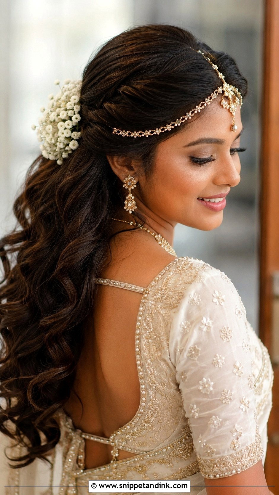 Kandyan Bridal Half Up Hairstyle - Snippet and Ink - 15 Kandyan Bridal Hairstyles