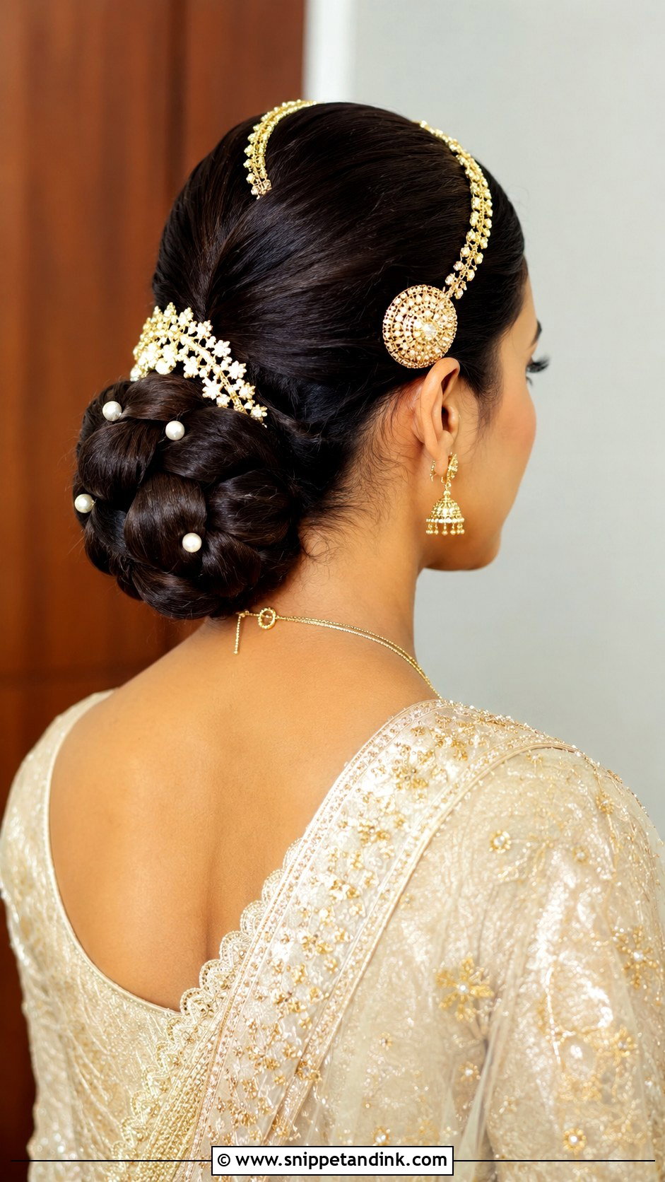 Kandyan Bride Braided Bun - Snippet and Ink - 15 Modern Kandyan Bride Hairstyles