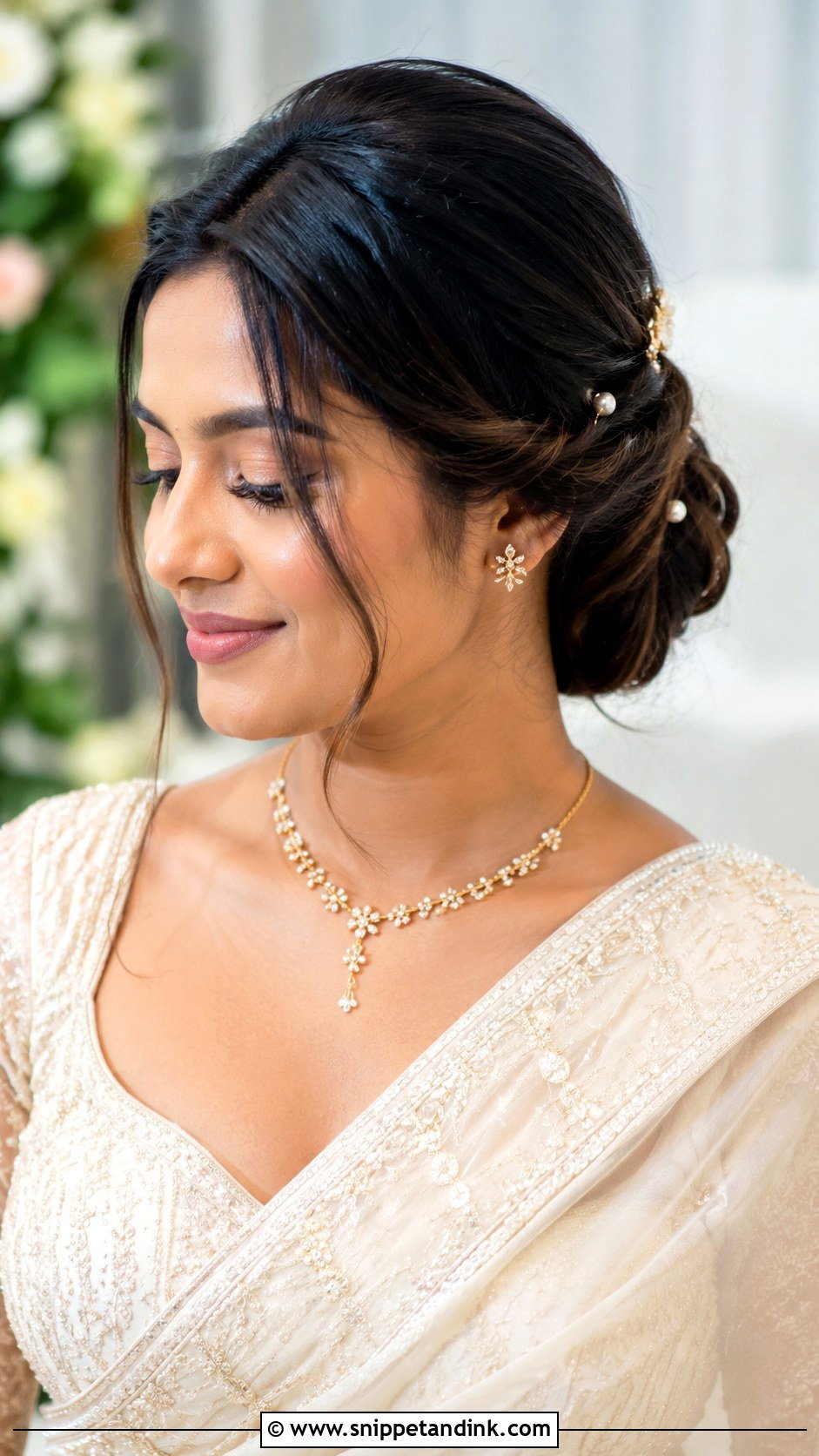 Kandyan Bride Reception Bun - Snippet and Ink - 15 Modern Kandyan Bride Hairstyles