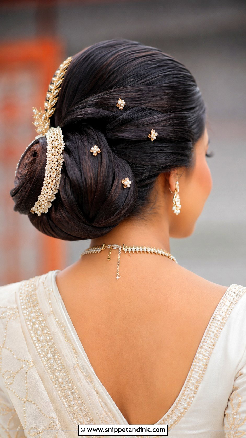 Kandyan Bride Twisted Bun - Snippet and Ink - 15 Modern Kandyan Bride Hairstyles