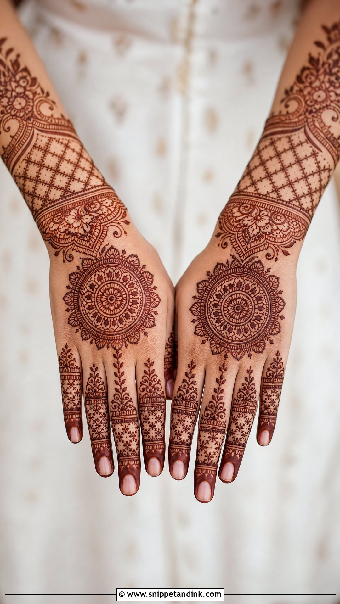 Karva Chauth Back Hand Mehndi Design - Snippet and Ink - 35 Stylish Back Hand Mehndi Designs