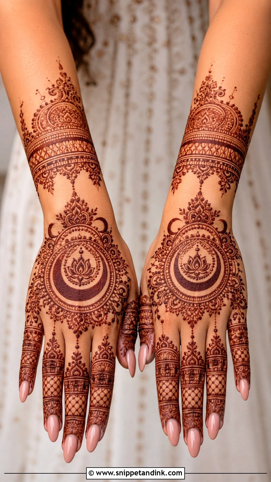 Karwa Chauth Back Hand Mehndi Design - Snippet and Ink - 35 Back Hand Mehndi Designs