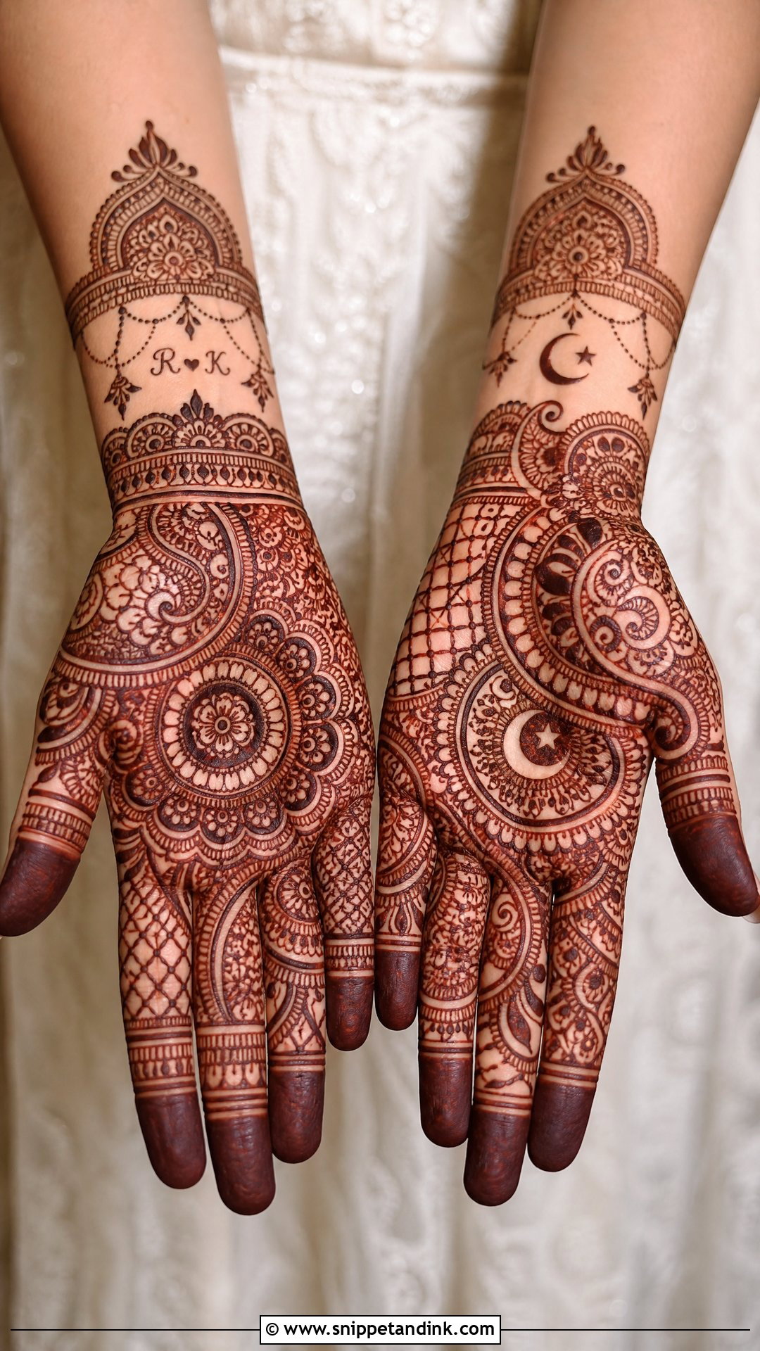 Karwa Chauth Palm Mehndi Design - Snippet and Ink - 30 Unique Palms Mehndi Designs