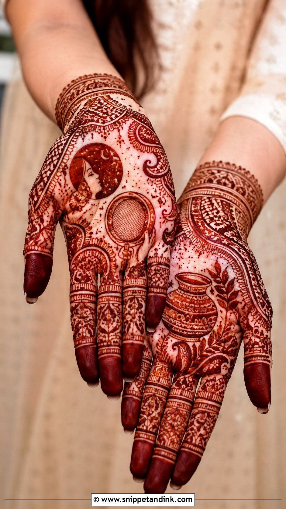 Karwa Pot Karva Chauth Mehndi Design - Snippet and Ink - 35 Karva Chauth Mehndi Designs