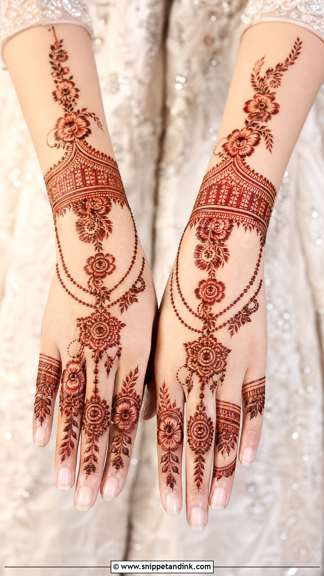 Kashees Back Hand Bridal Mehndi Design - Snippet and Ink - 20 Kashees Bridal Mehndi Designs