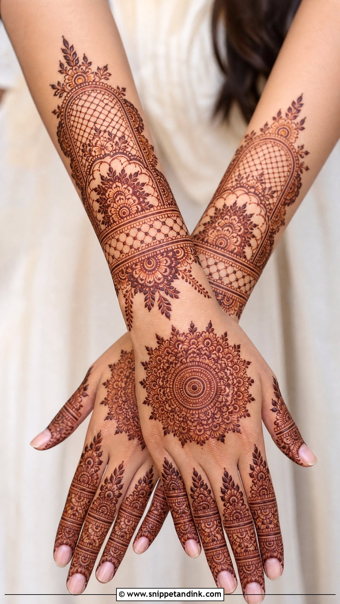 Kashees Back Hand Bridal Mehndi - Snippet and Ink - 20 Kashees Bridal Mehndi Design Ideas