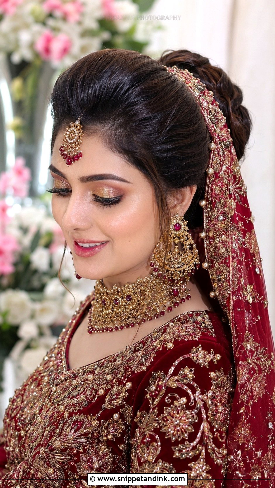 Kashees Bridal Front Puff Bun - Snippet and Ink - 20 Kashees Bridal Hairstyle Ideas