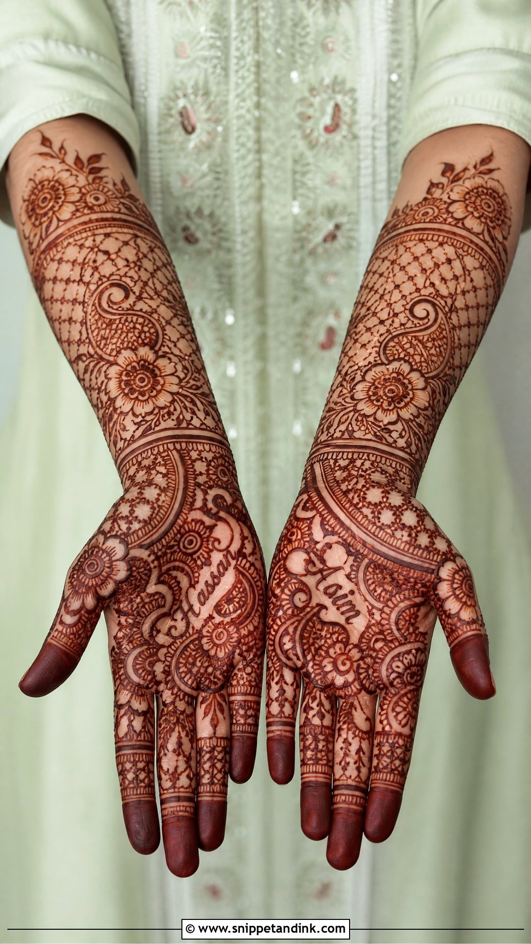 Kashees Bridal Mehndi With Groom Name - Snippet and Ink - 20 Kashees Bridal Mehndi Designs