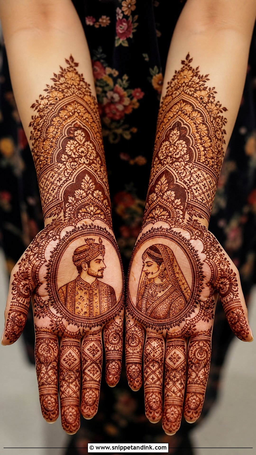 Kashees Dulha Dulhan Bridal Mehndi - Snippet and Ink - 20 Kashees Bridal Mehndi Design Ideas