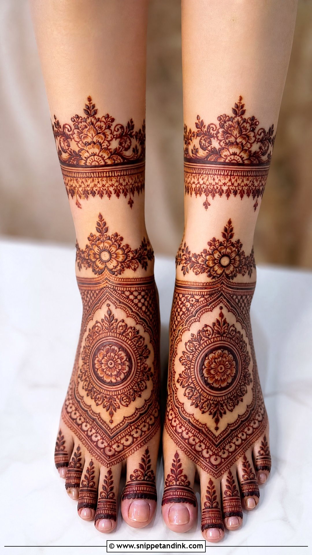 Kashees Foot Bridal Mehndi - Snippet and Ink - 20 Kashees Bridal Mehndi Design Ideas