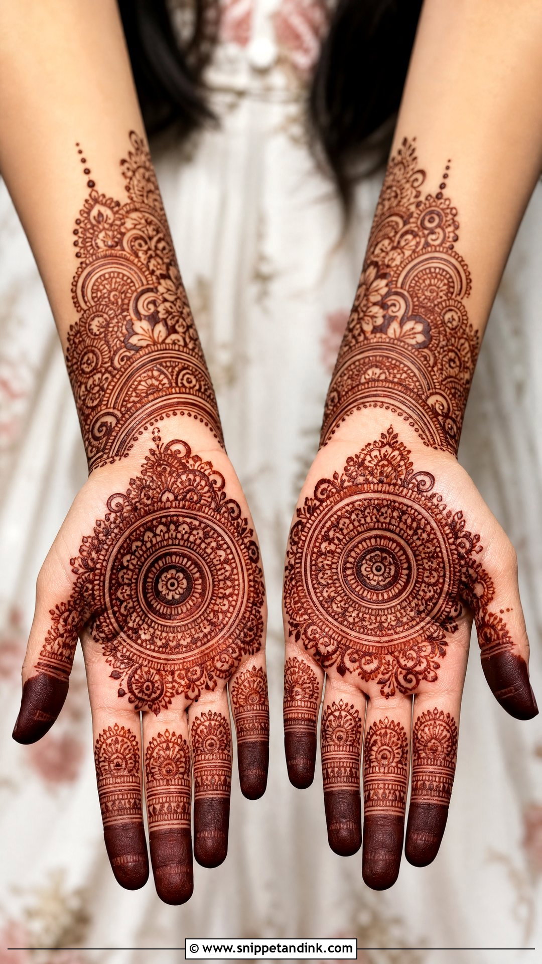 Kashees Front Hand Bridal Mehndi - Snippet and Ink - 20 Kashees Bridal Mehndi Design Ideas