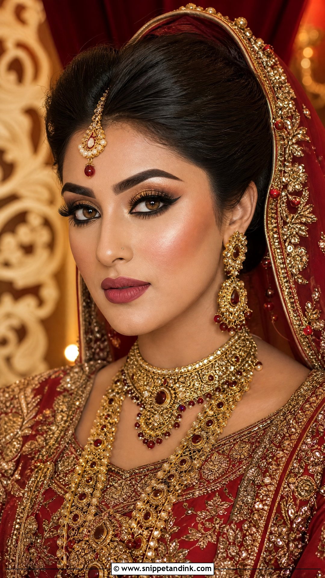 Kashees Heavy Bridal Makeup - Snippet and Ink - 20 Kashees Bridal Makeup Ideas