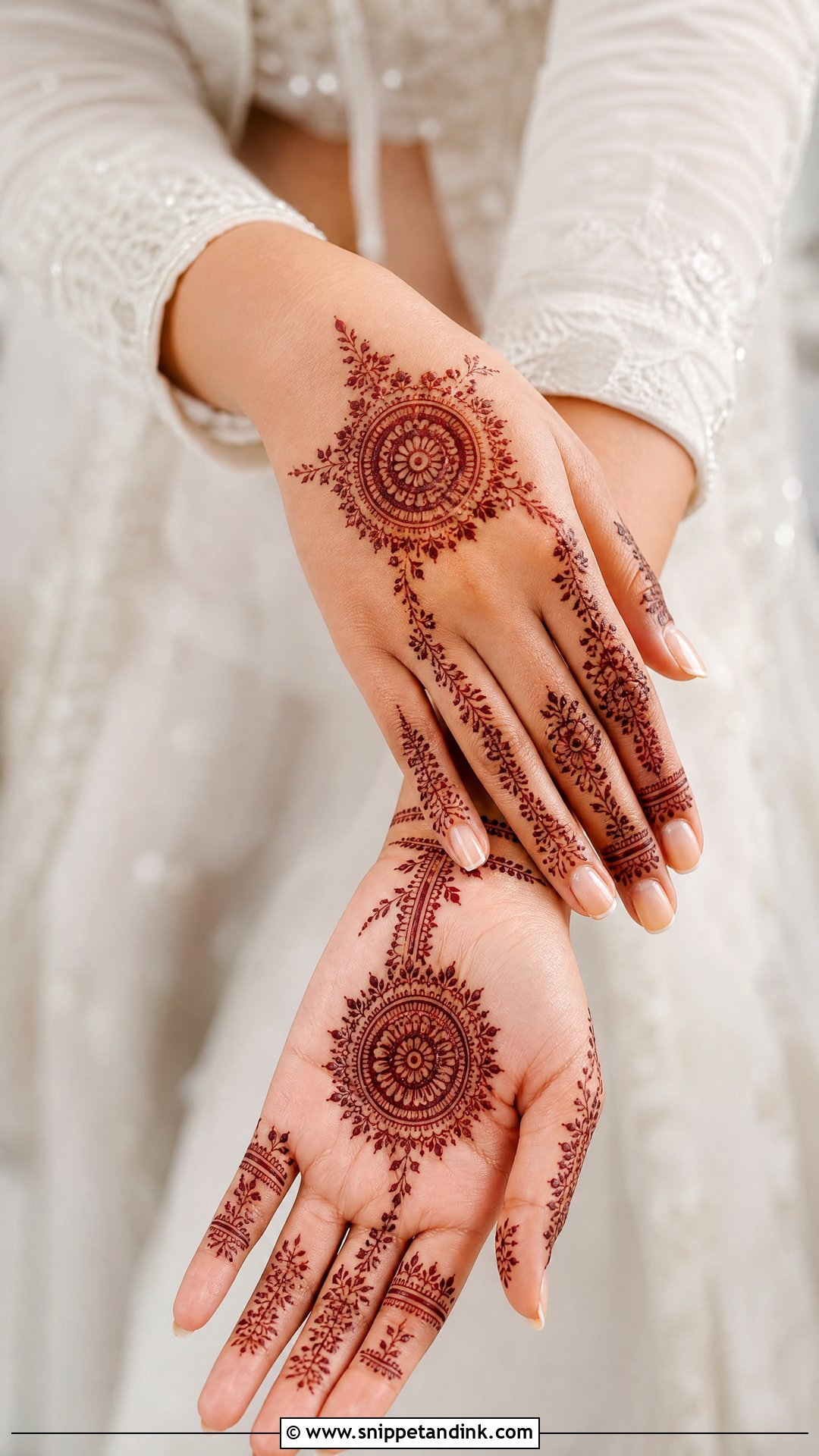Kashees Minimal Bridal Mehndi Design - Snippet and Ink - 20 Kashees Bridal Mehndi Designs