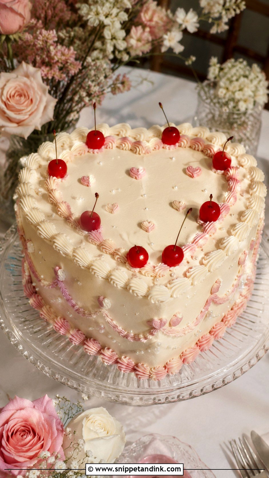 Kawaii Cherry Wedding Cake - Snippet and Ink - 20 Kawaii Wedding Cake Ideas