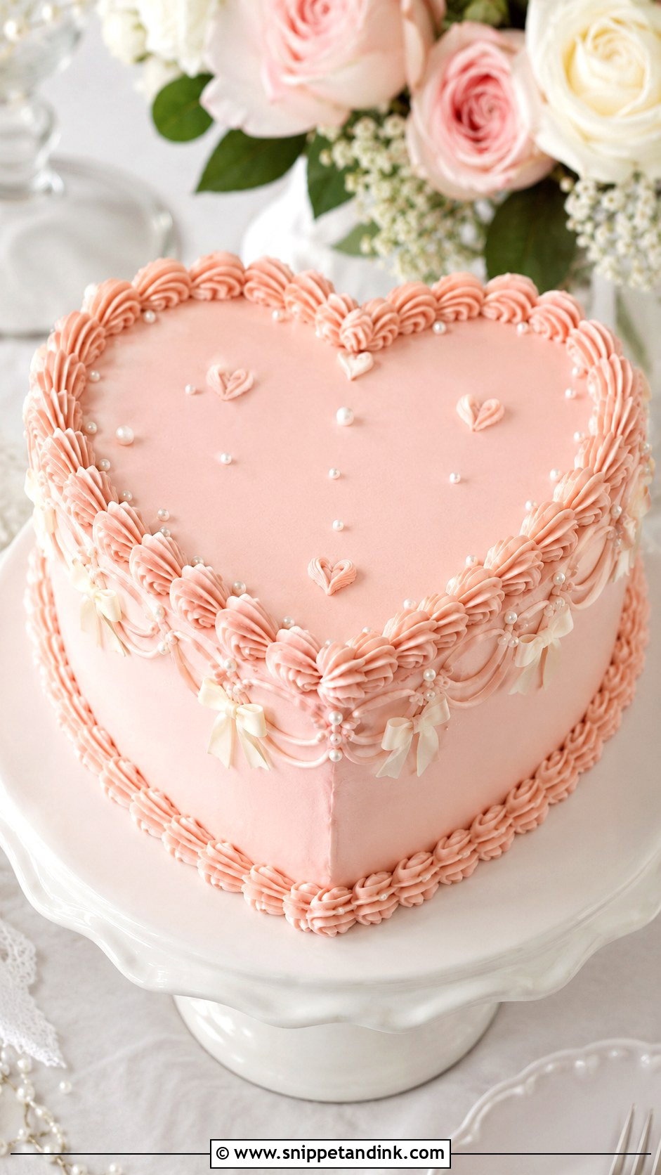 Kawaii Heart Wedding Cake - Snippet and Ink - 20 Kawaii Wedding Cake Ideas