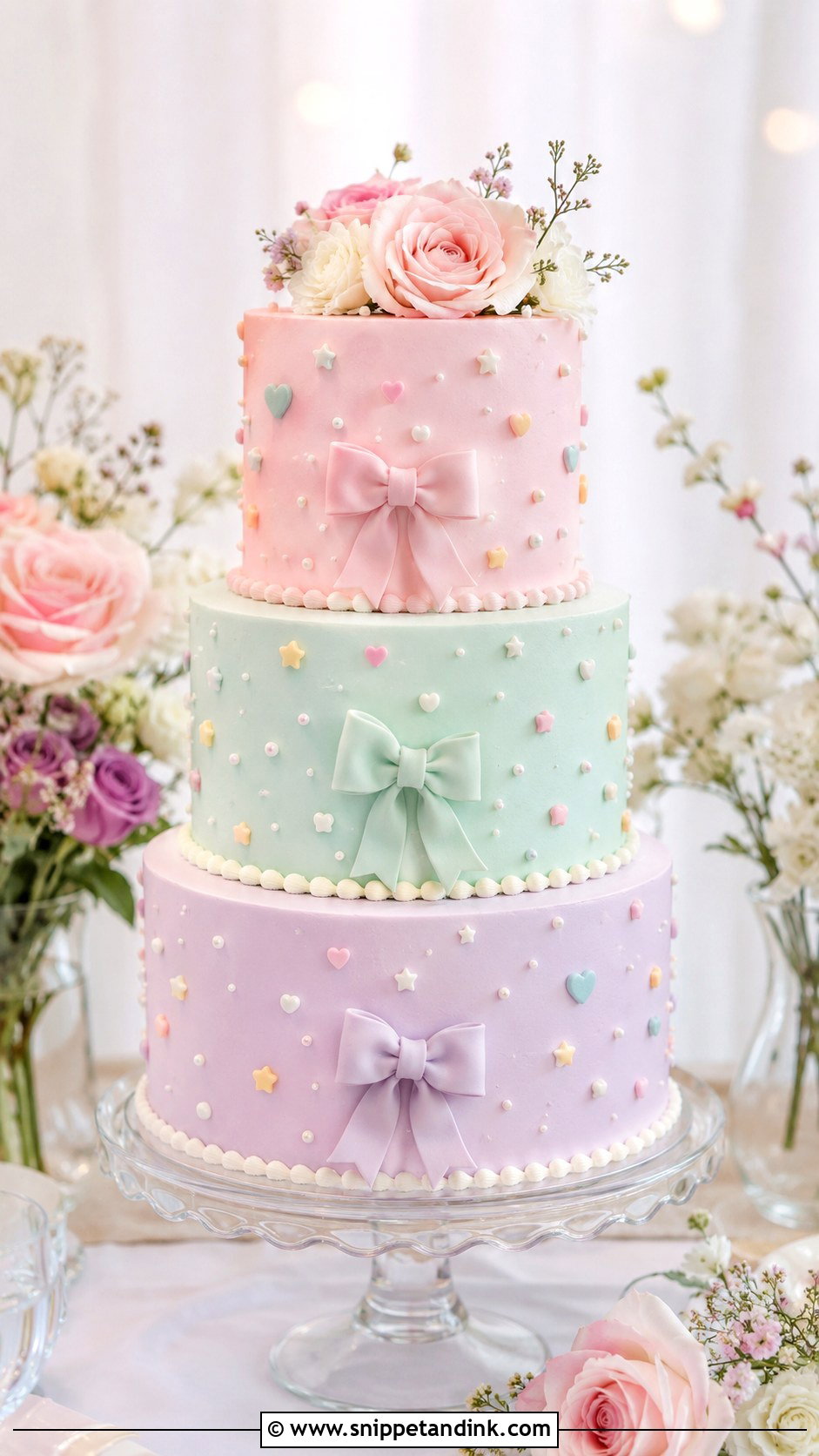 Kawaii Pastel Wedding Cake - Snippet and Ink - 20 Kawaii Wedding Cake Ideas