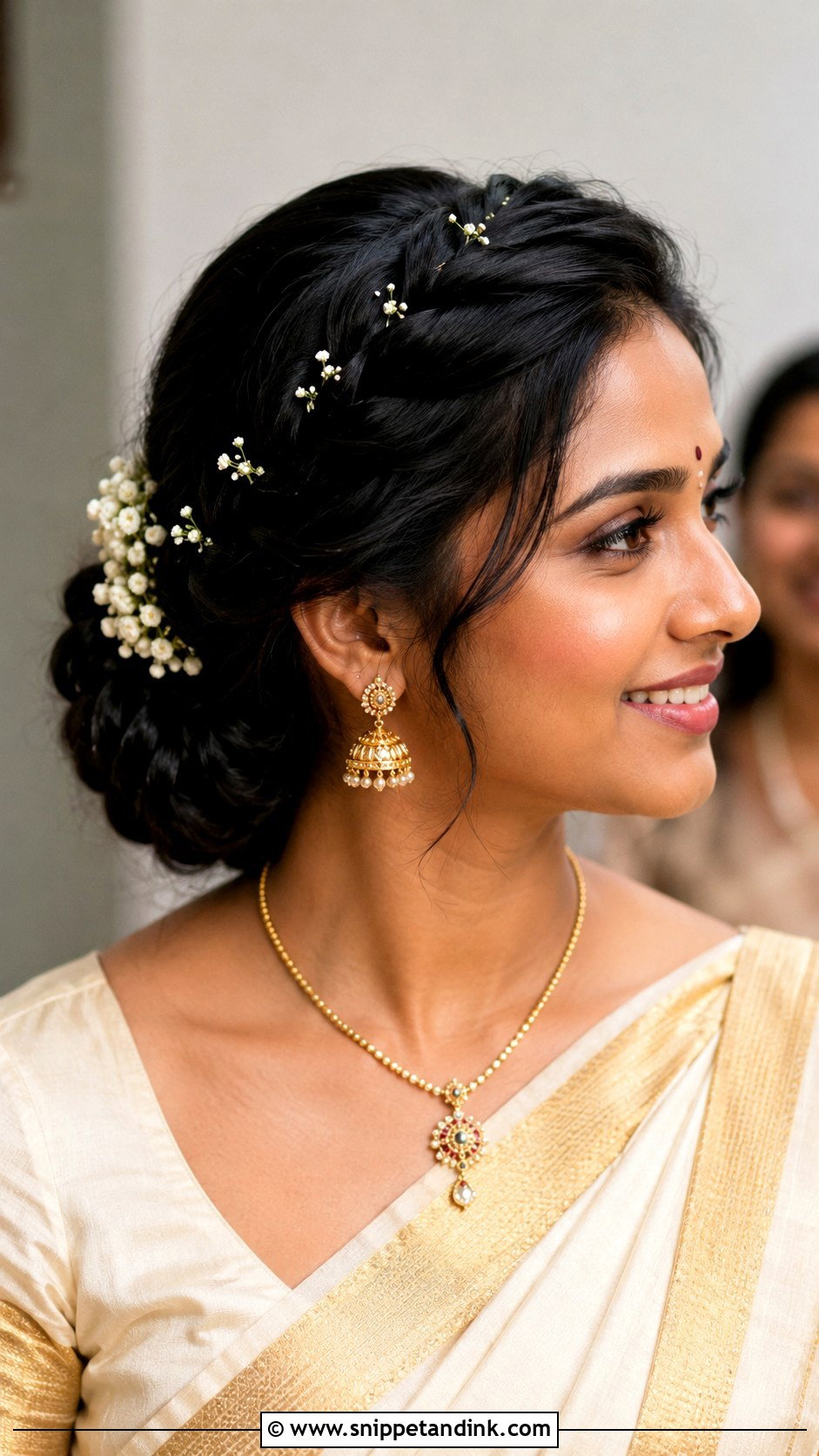 Kerala Bridal Crown Braid - Snippet and Ink - 15 Kerala Bridal Hairstyles