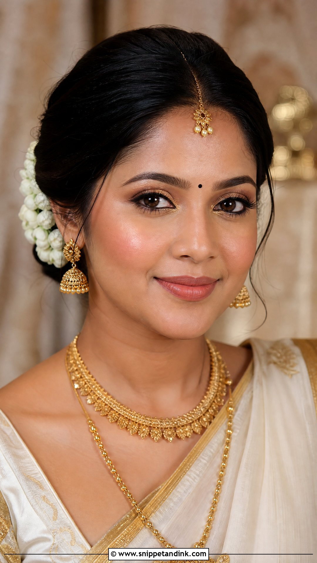 Kerala Bridal Makeup Look - Snippet and Ink - 20 Indian Bride Makeup Bridal Looks