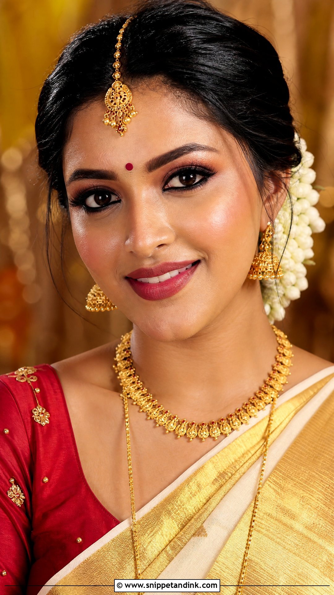 Kerala Bridal Makeup With Kajal Eyes - Snippet and Ink - 20 Kerala Bridal Makeup Ideas