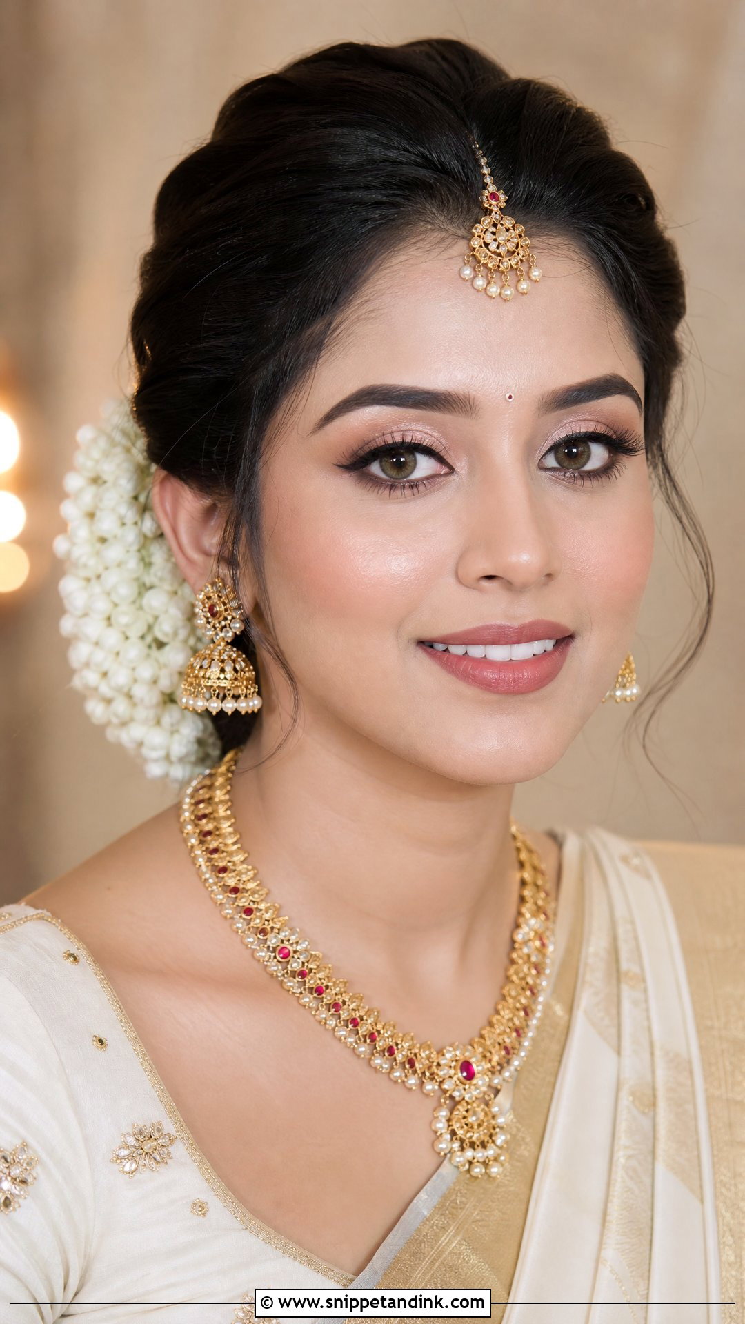 Kerala Bridal Makeup With Soft Glam - Snippet and Ink - 20 Kerala Bridal Makeup Ideas