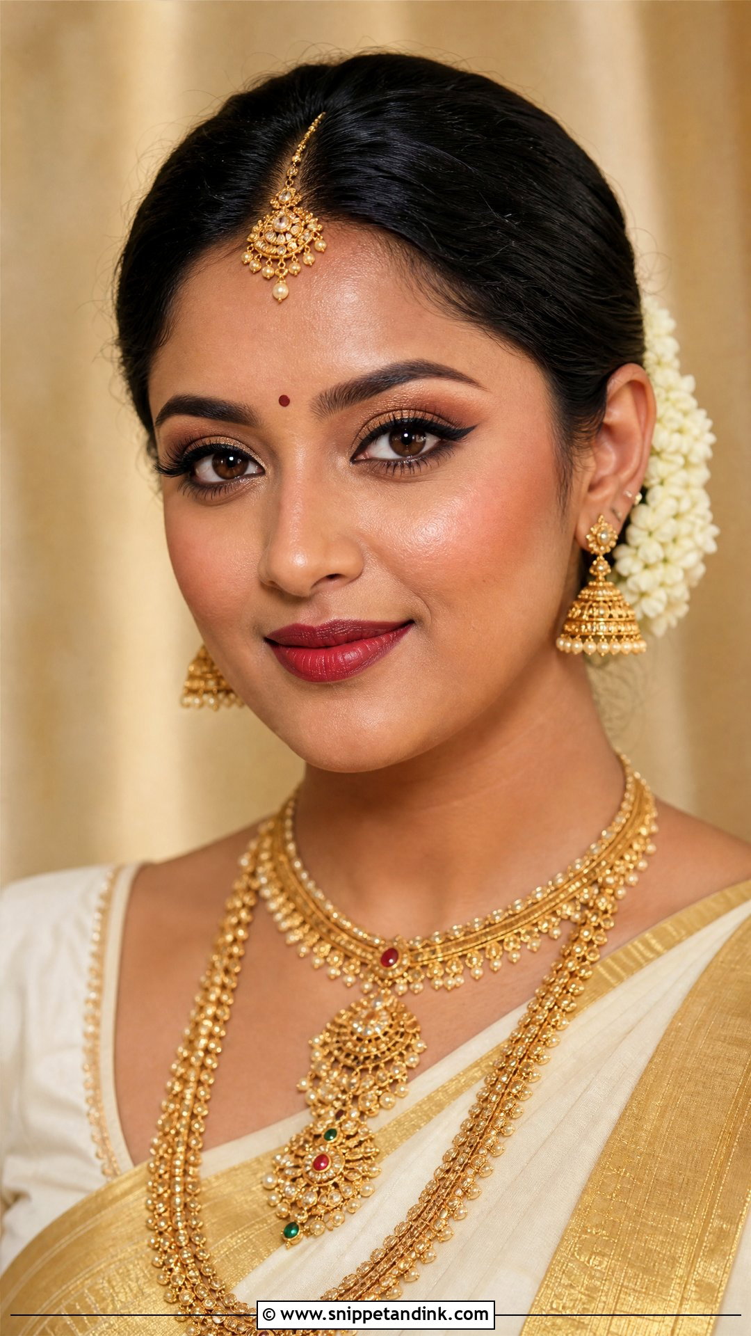 Kerala Bridal Makeup With Winged Liner - Snippet and Ink - 20 Kerala Bridal Makeup Ideas
