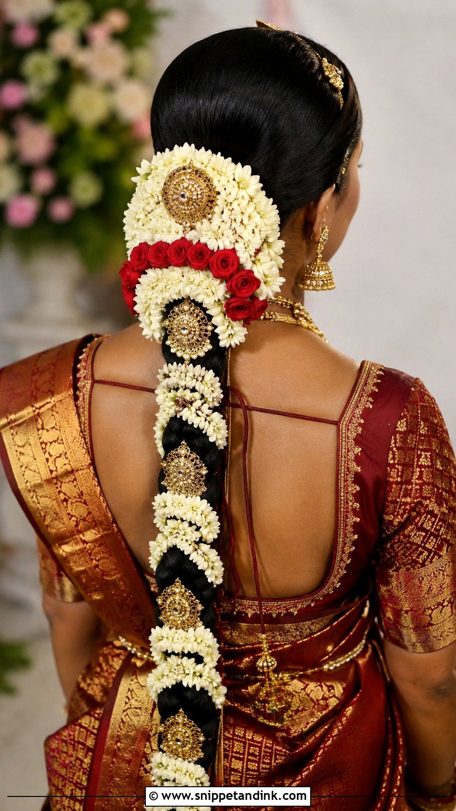 Kerala Bridal Poola Jada - Snippet and Ink - 15 Kerala Bridal Hairstyles