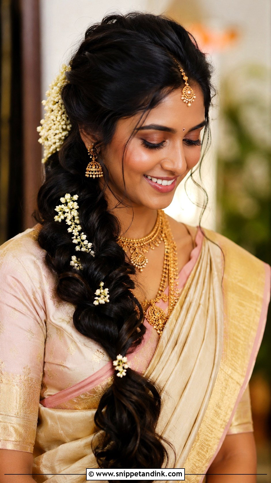 Kerala Bridal Side Braid - Snippet and Ink - 15 Kerala Bridal Hairstyles