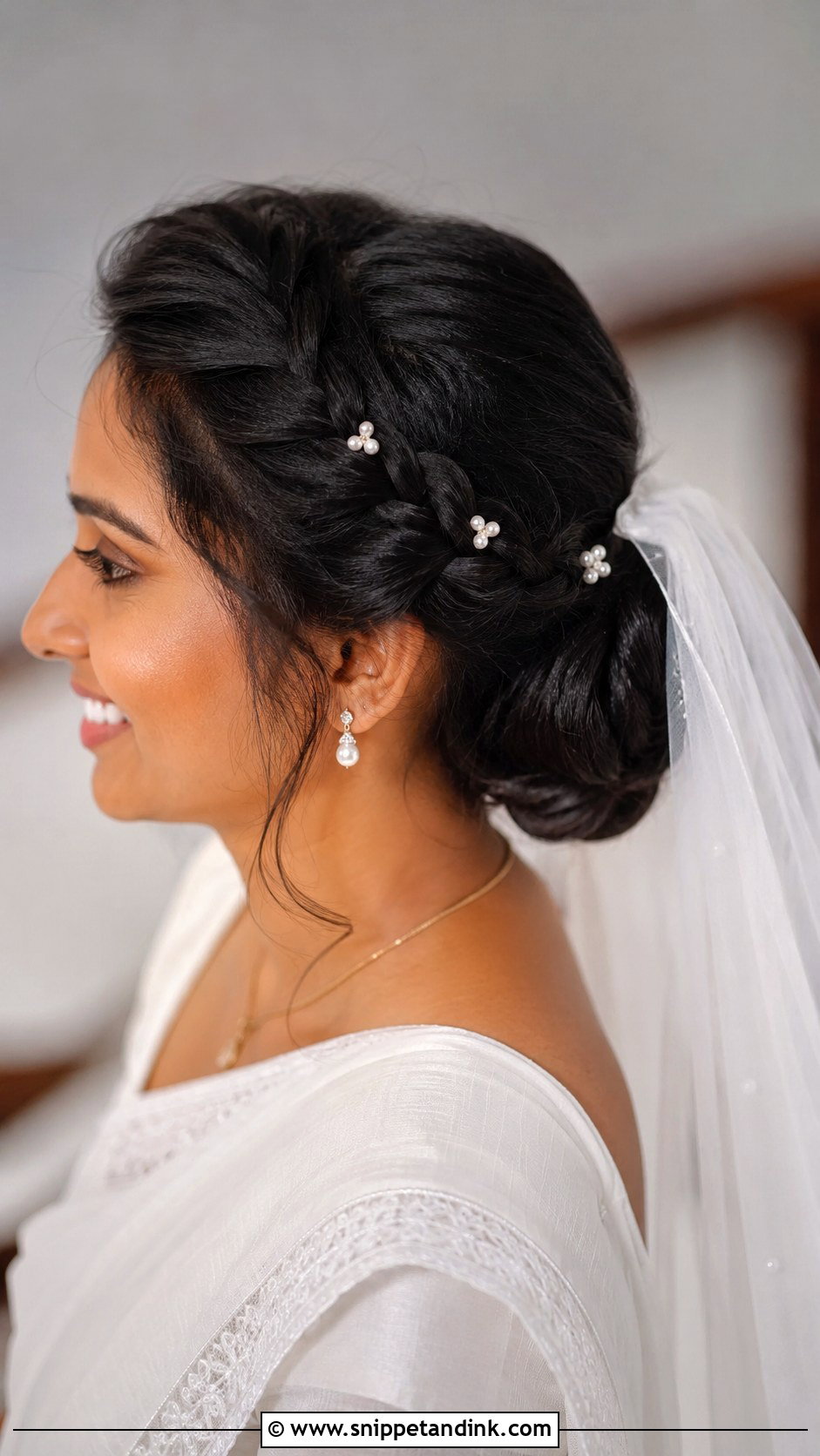 Kerala Christian Bride Braided Bun - Snippet and Ink - 15 Kerala Christian Bride Hairstyle Ideas