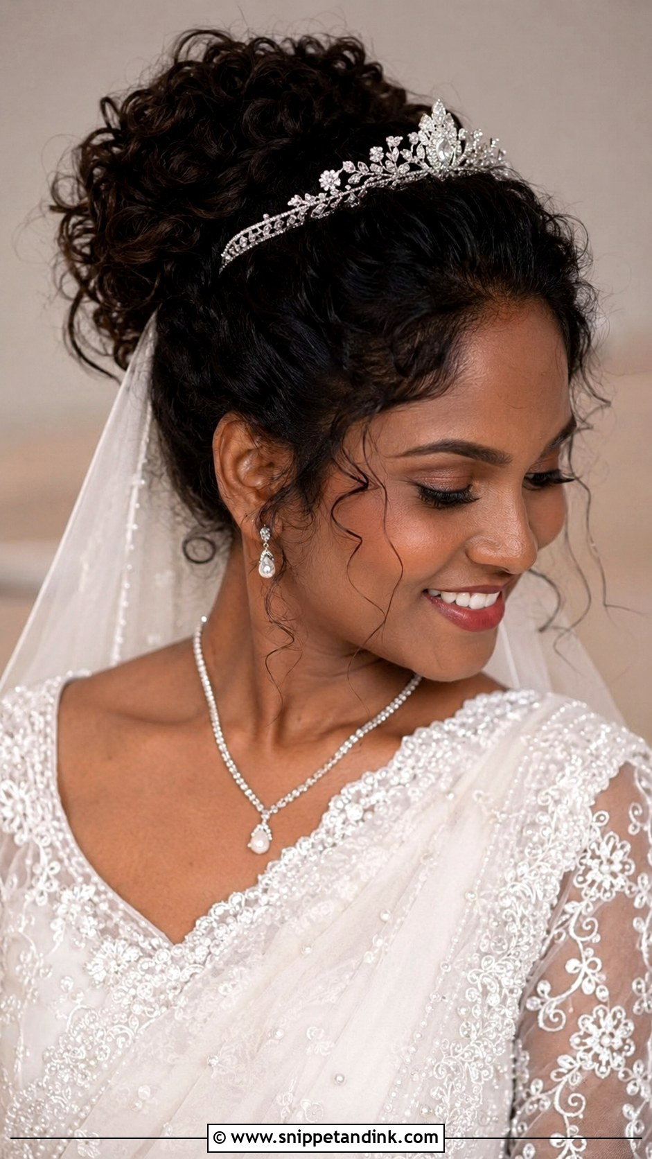 Kerala Christian Bride Curly Updo - Snippet and Ink - 15 Kerala Christian Bride Hairstyle Ideas
