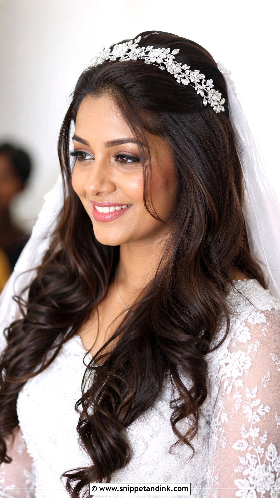 Kerala Christian Bride Open Hair With Crown - Snippet and Ink - 15 Kerala Christian Bride Hairstyle Ideas