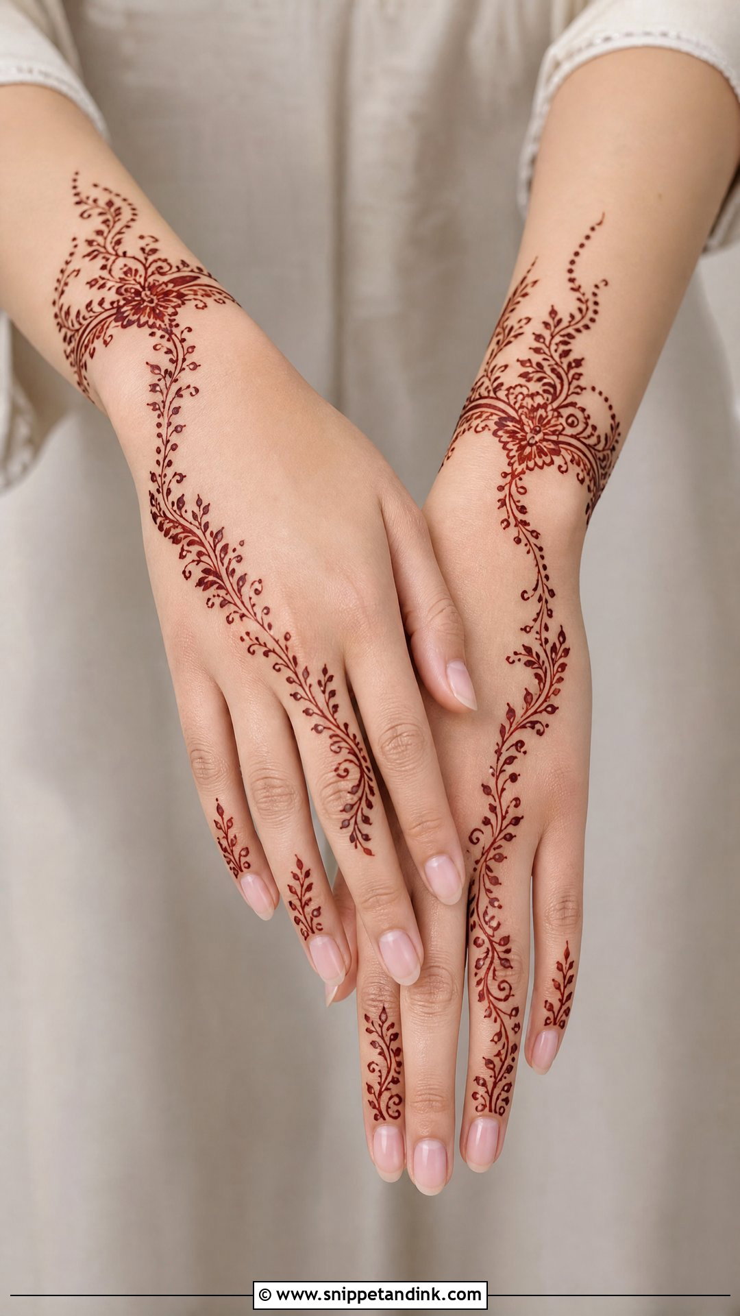Khafif Arabic Wedding Mehndi Design - Snippet and Ink - 25 Arabic Wedding Mehndi Designs