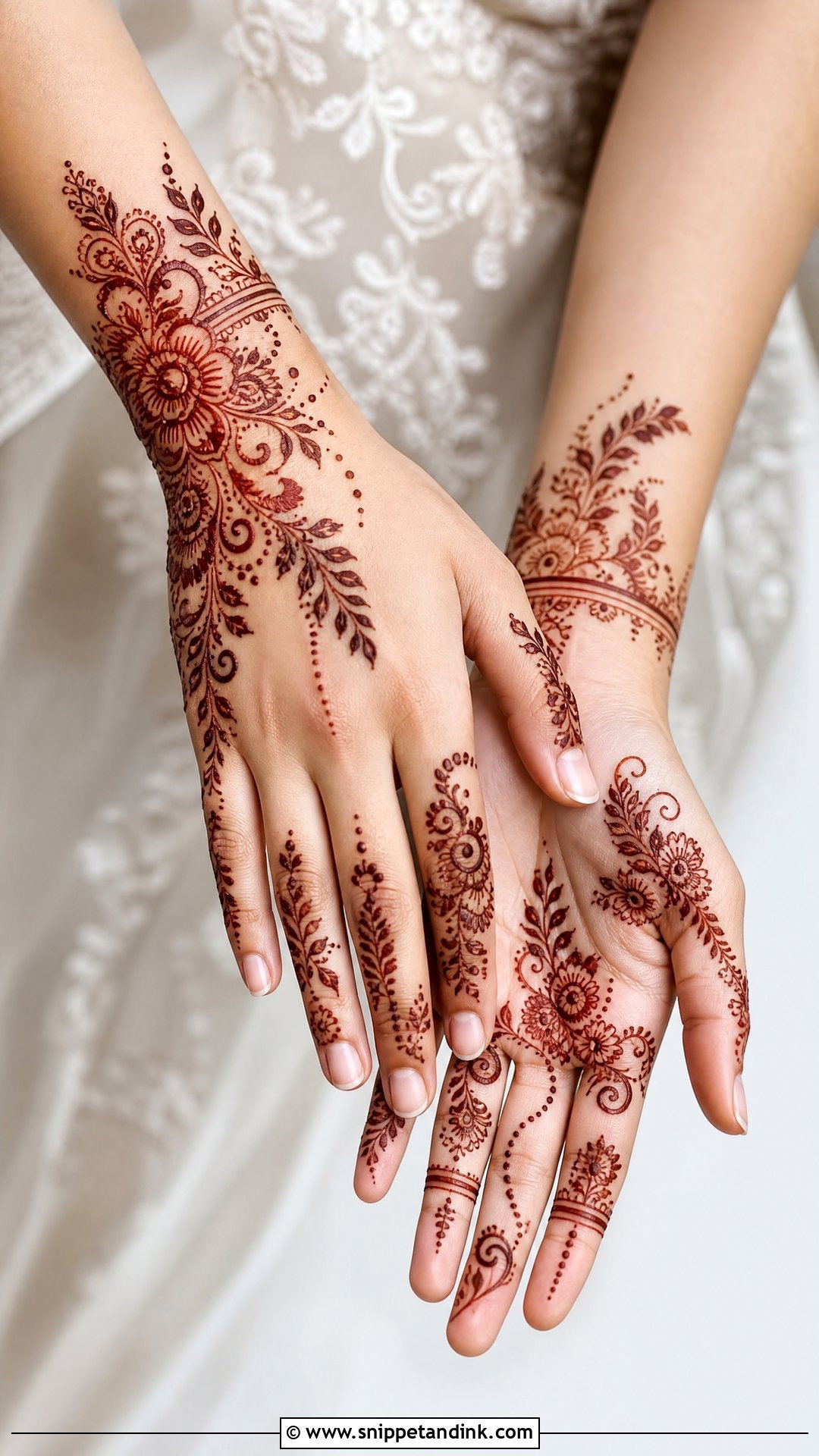 Khafif Bridal Mehndi Design - Snippet and Ink - 20 Aesthetic Bridal Mehndi Designs