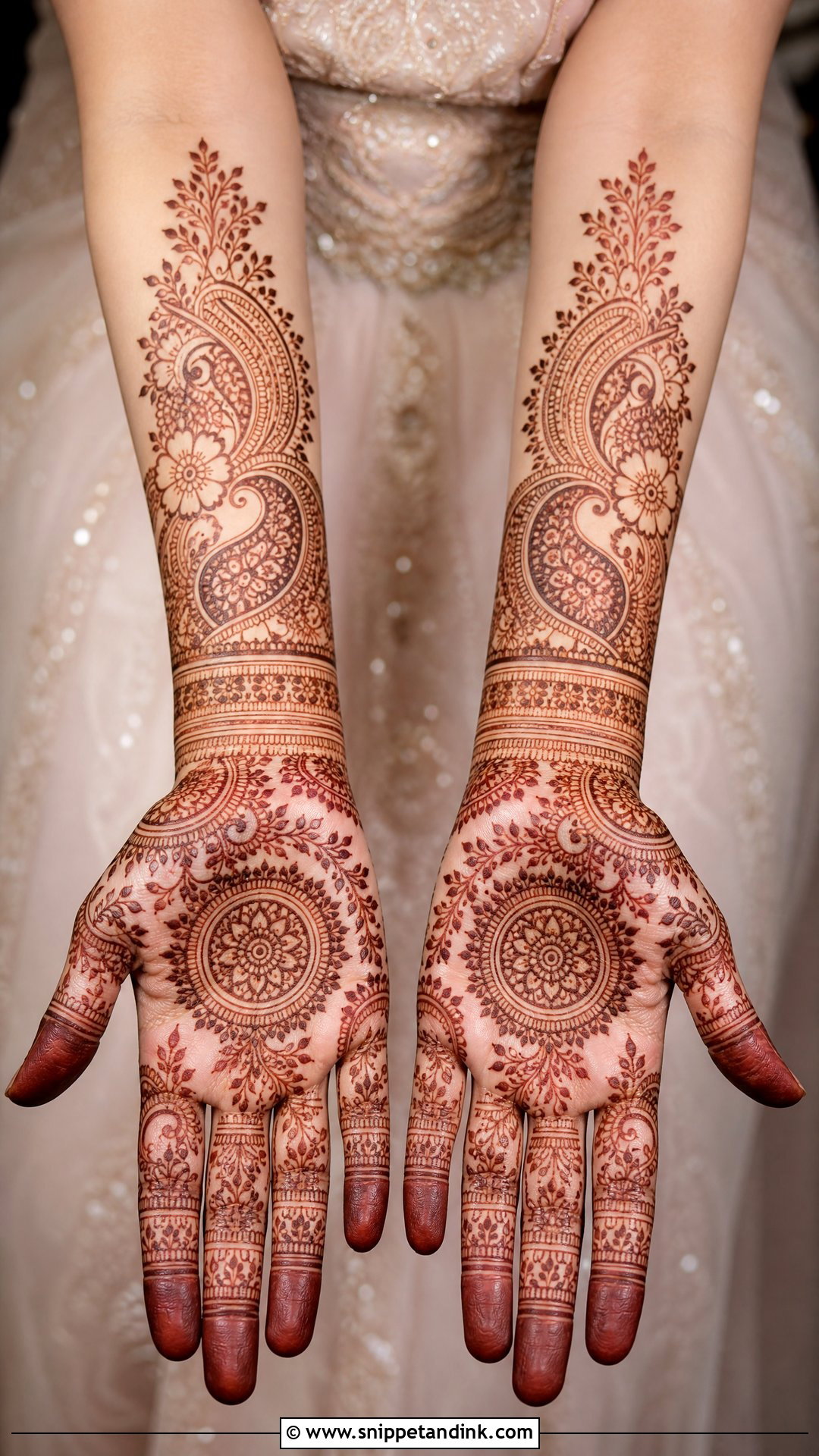 Khafif Bridal Mehndi For Both Hands - Snippet and Ink - 20 Khafif Full Hand Bridal Mehndi Designs