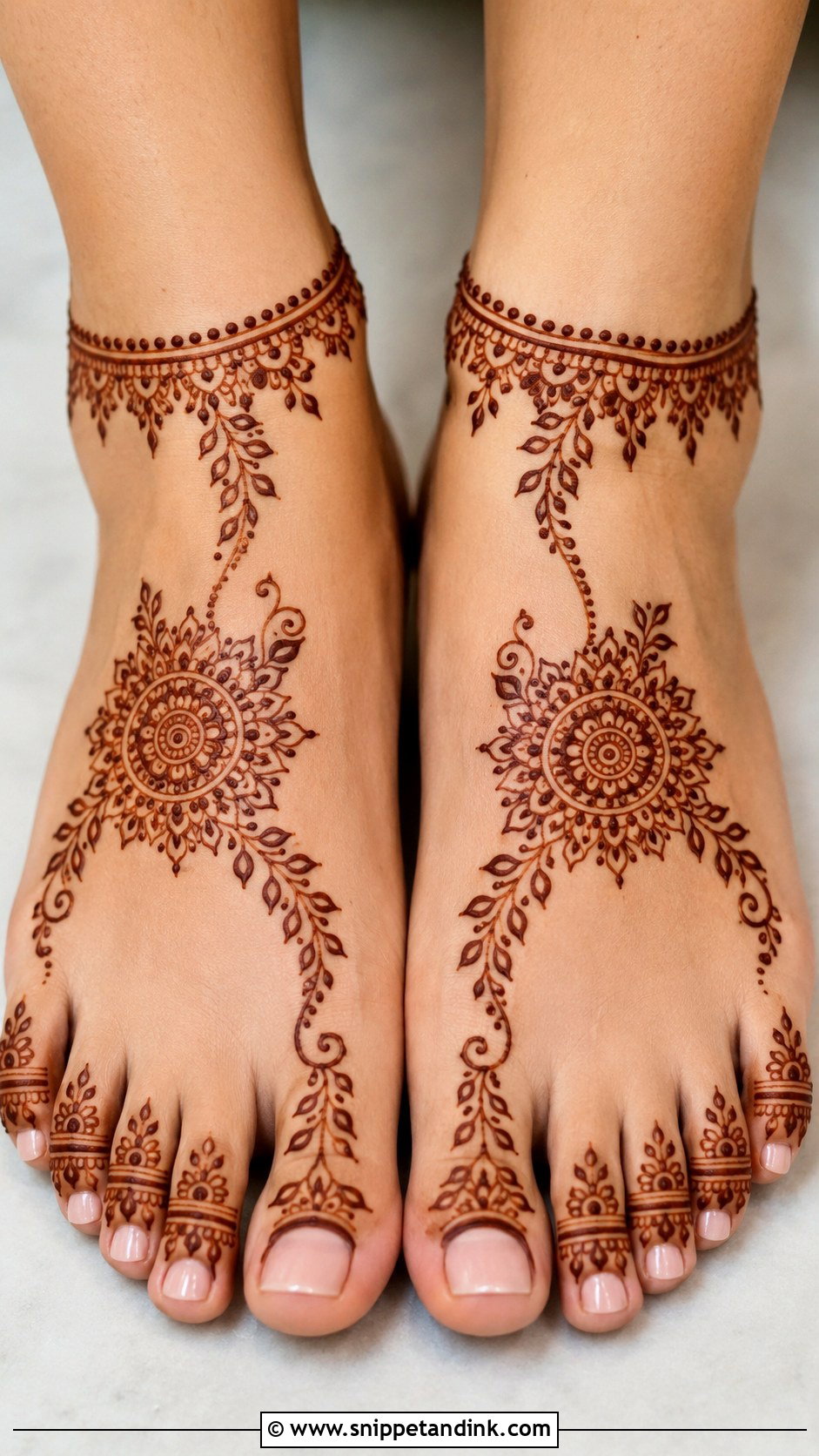 Khafif Foot Mehndi Design - Snippet and Ink - 35 Khafif Mehndi Designs