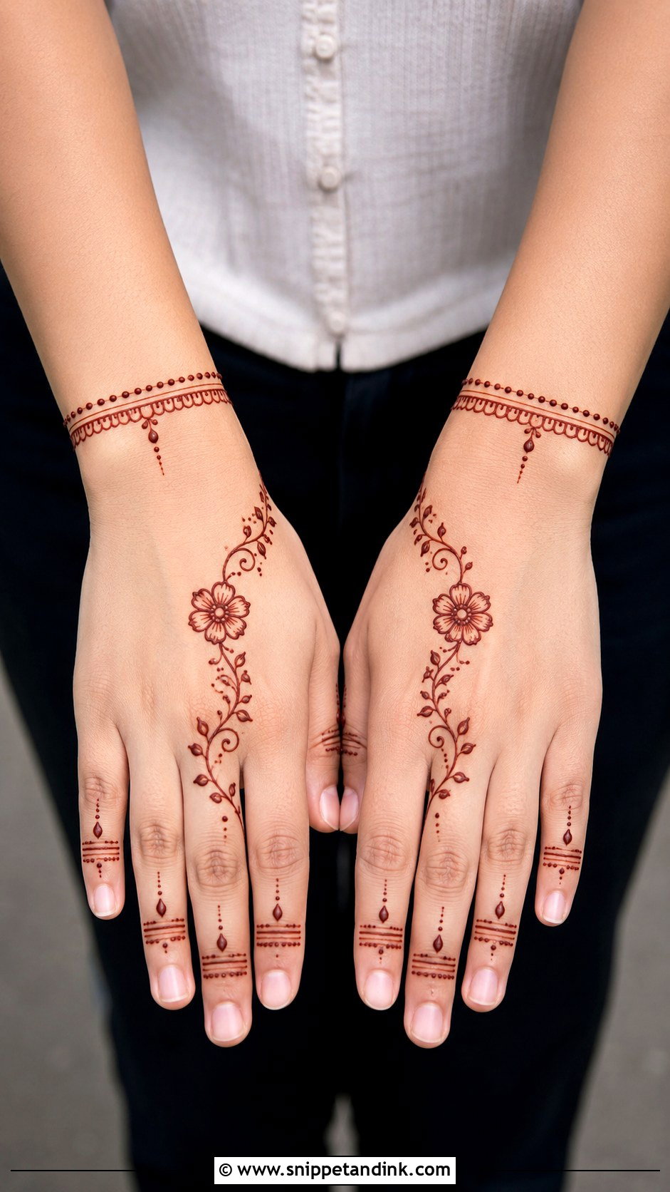 Khafif Mehndi Design For Beginners - Snippet and Ink - 35 Khafif Mehndi Design Ideas