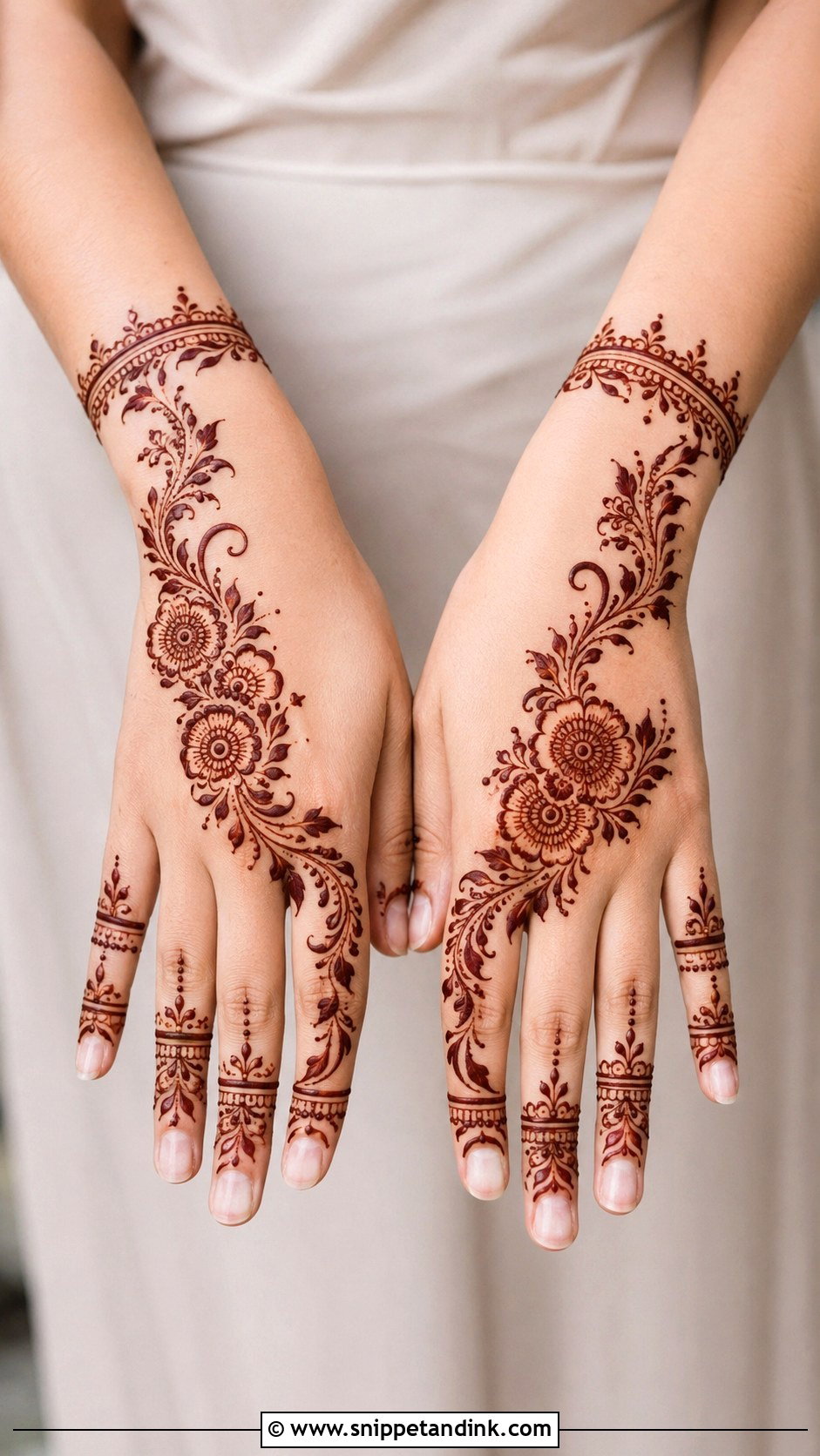 Khafif Mehndi Design For Bridesmaid - Snippet and Ink - 35 Khafif Mehndi Design Ideas