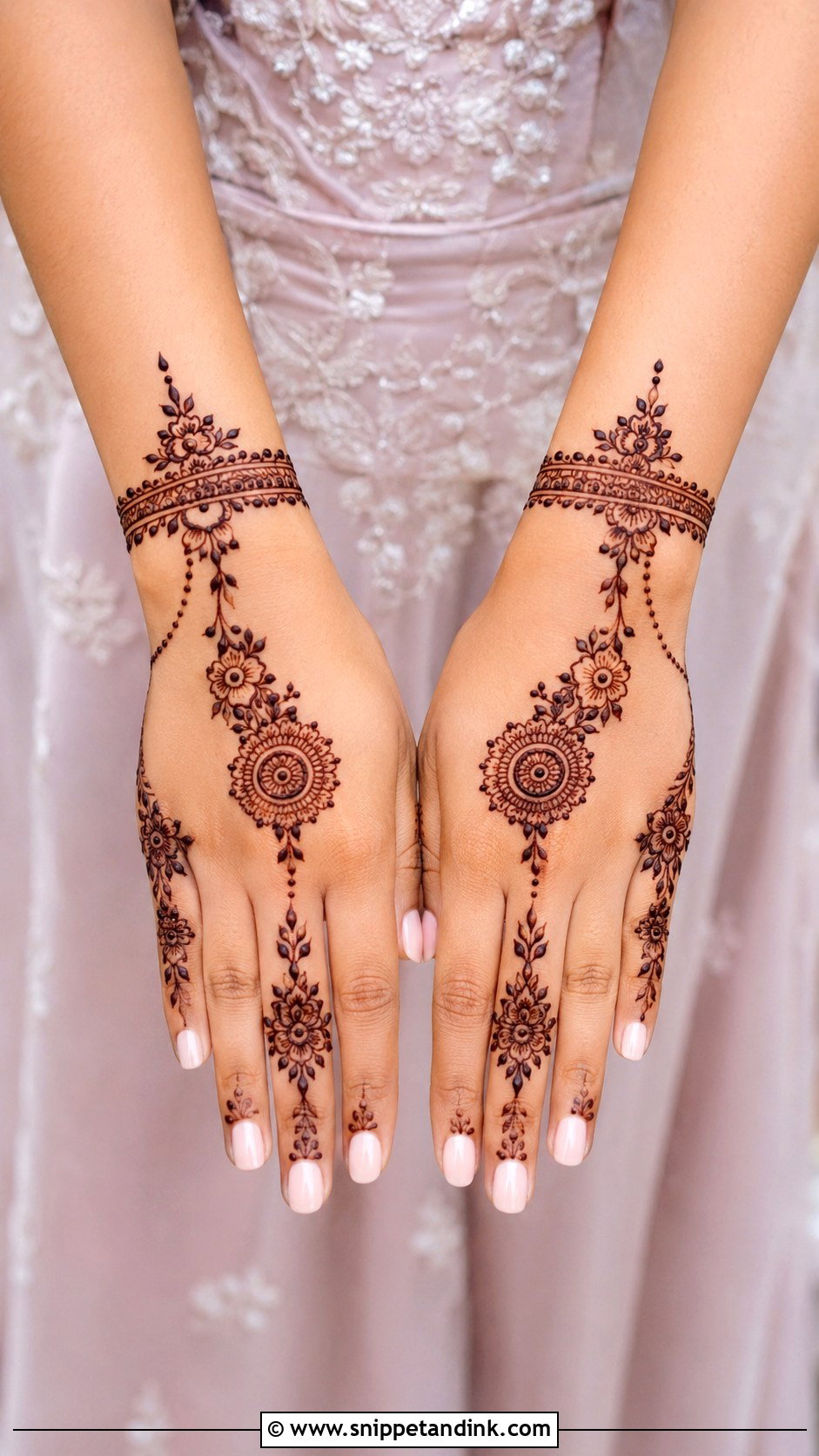 Khafif Mehndi Design For Engagement - Snippet and Ink - 35 Khafif Mehndi Design Ideas