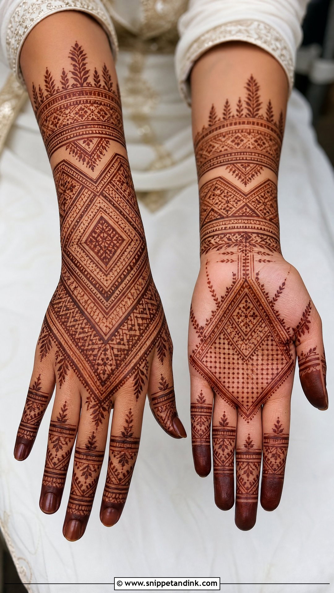 Khafif Moroccan Bridal Mehndi Design - Snippet and Ink - 20 Khafif Full Hand Bridal Mehndi Designs