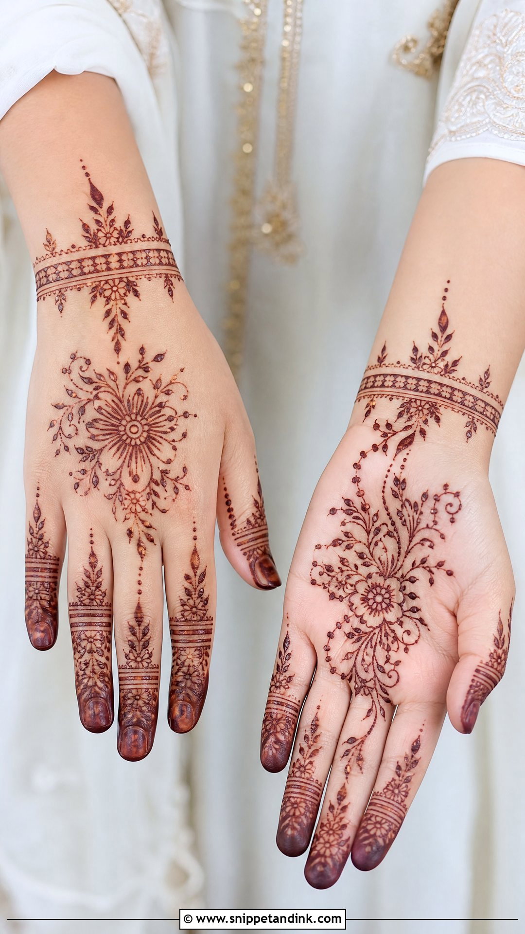 Khafif Nikah Mehndi Design - Snippet and Ink - 25 Nikah Mehndi Designs