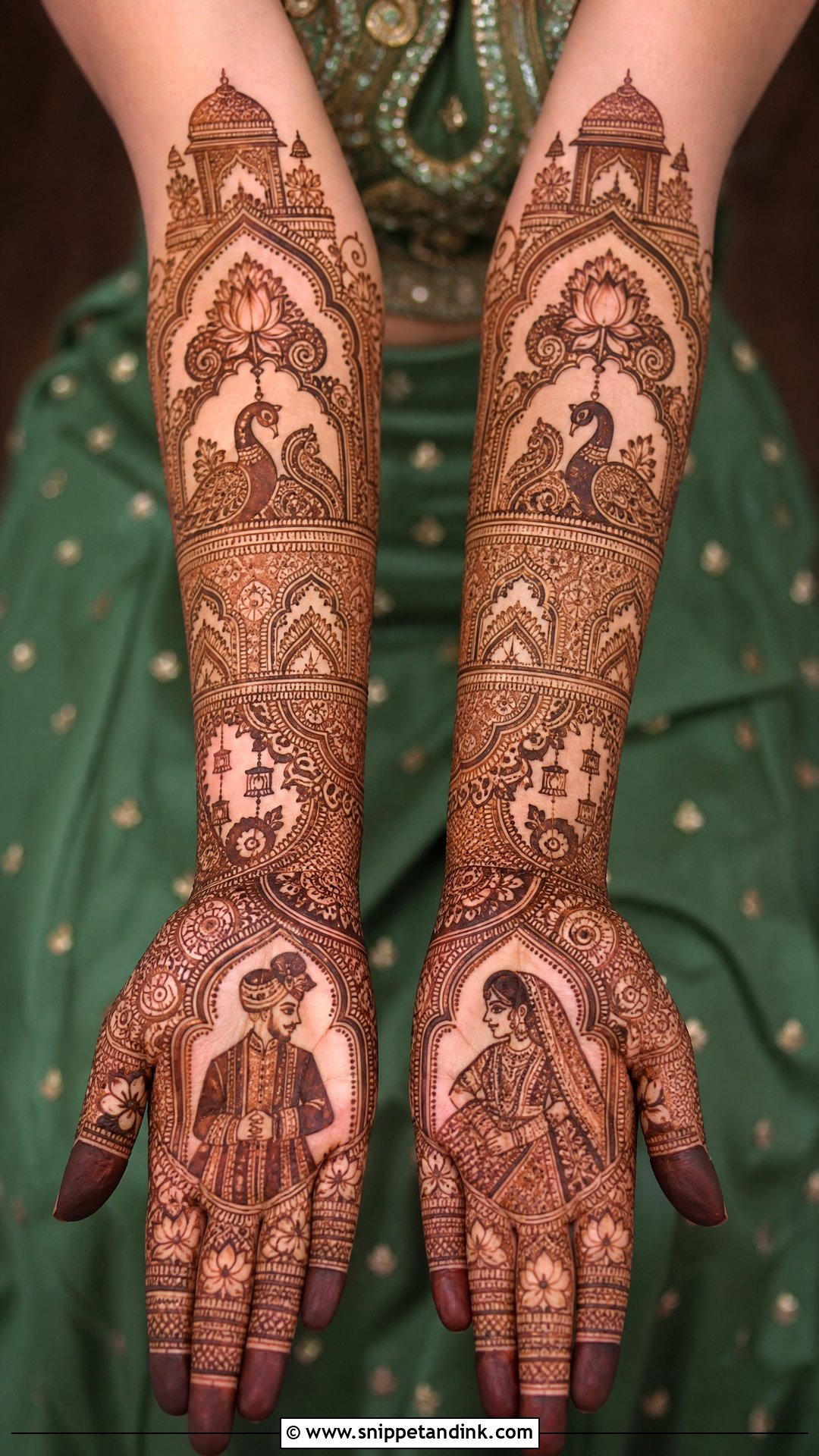 Khafif Rajasthani Bridal Mehndi Design - Snippet and Ink - 20 Khafif Full Hand Bridal Mehndi Designs
