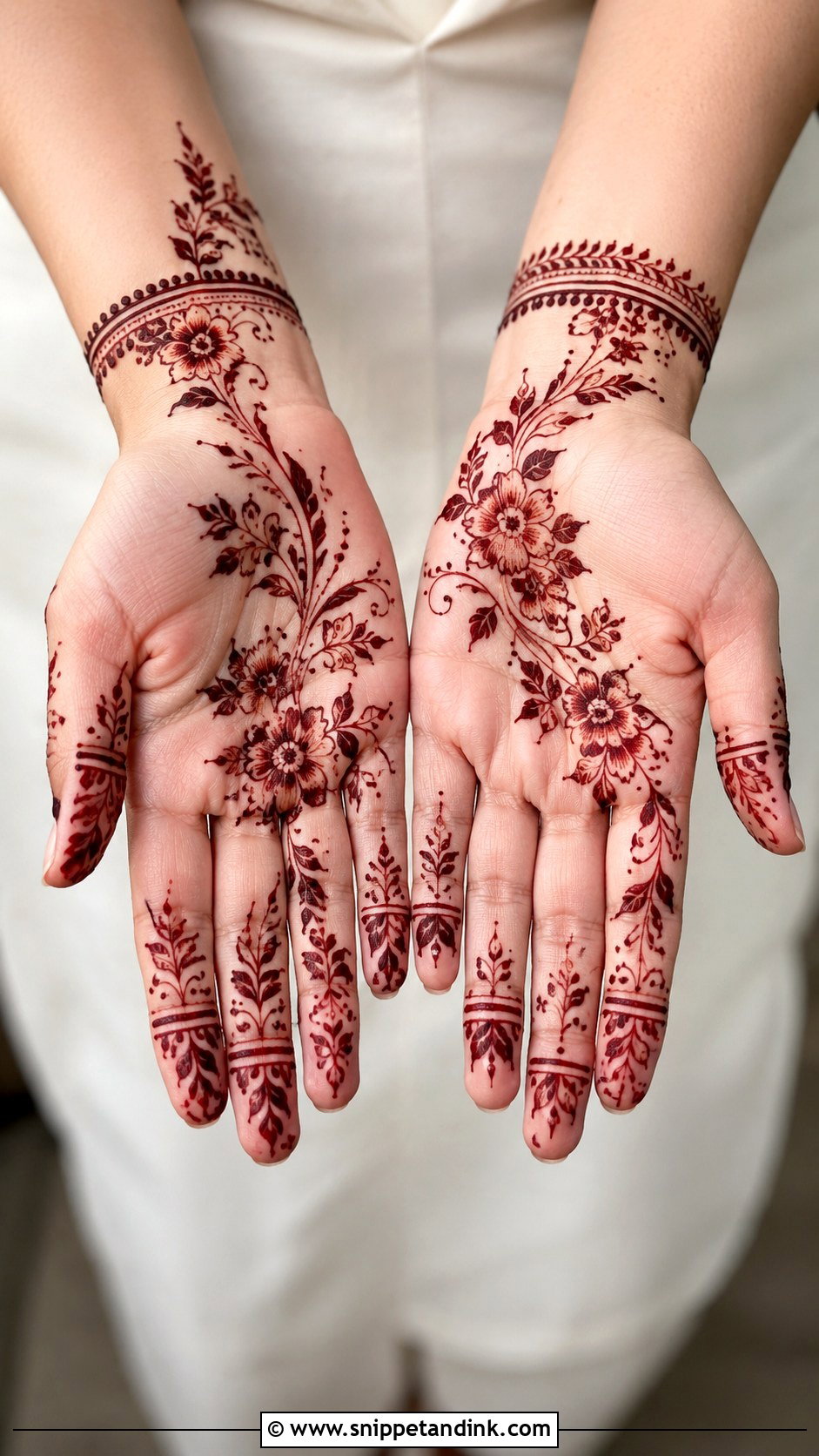 Khaleeji Arabic Front Hand Mehndi Design - Snippet and Ink - 35 Latest Arabic Front Hand Mehndi Designs