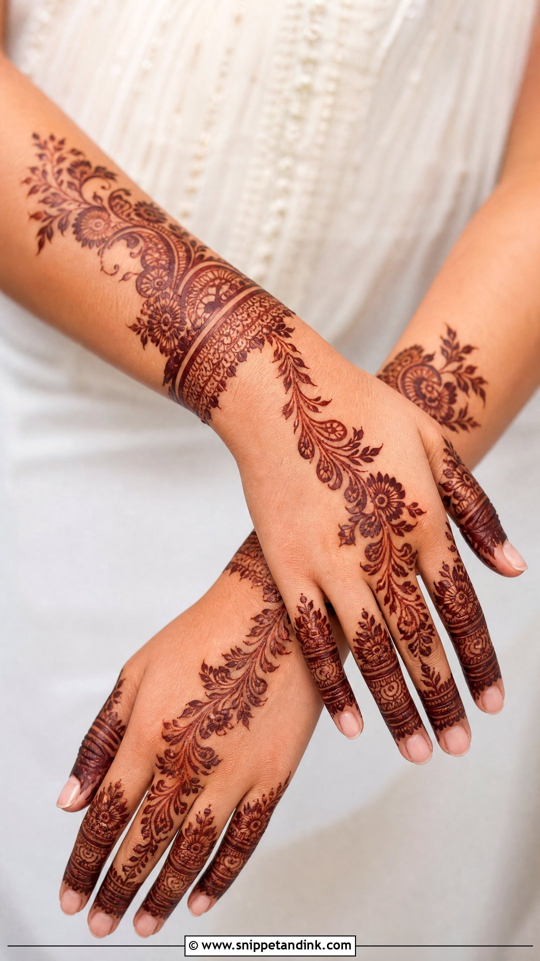 Khaleeji Bridal Henna For Back Hand - Snippet and Ink - 20 Khaleeji Bridal Henna Ideas