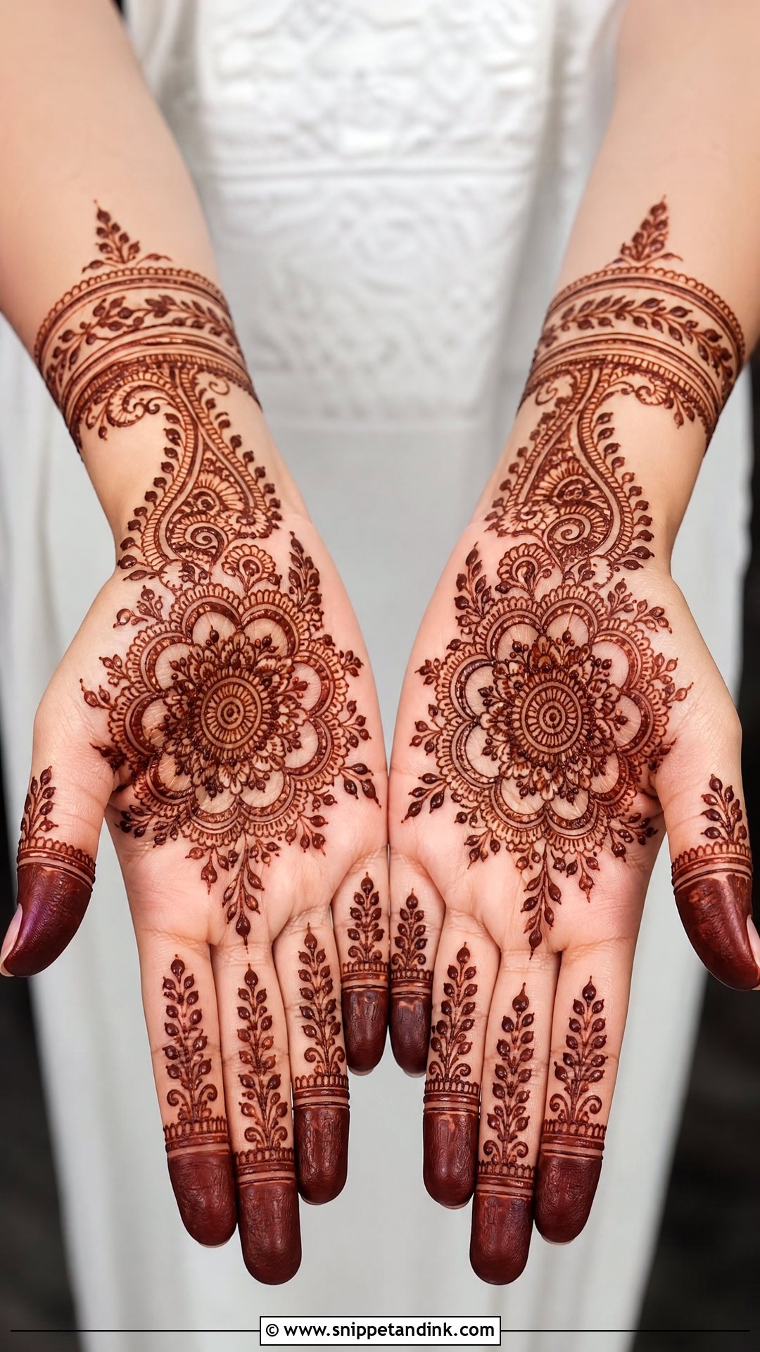 Khaleeji Bridal Henna For Palm - Snippet and Ink - 20 Khaleeji Bridal Henna Ideas